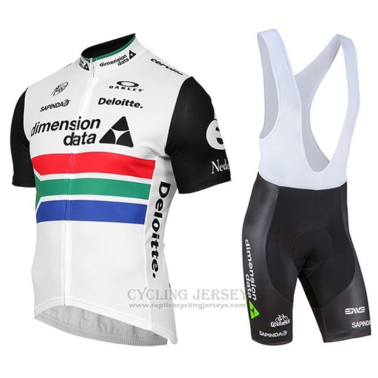 2019 Cycling Jersey Dimension Data Champion South Africa Short Sleeve and Bib Short